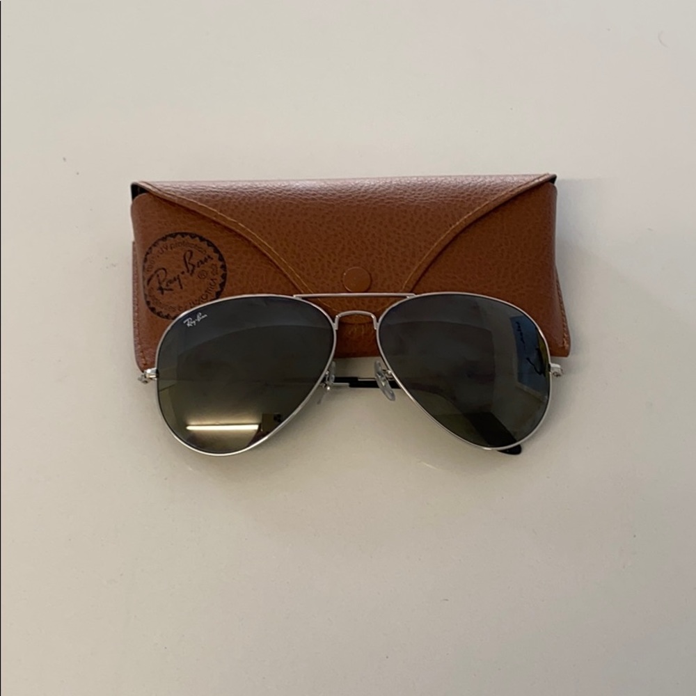 Ray Ban Aviator G15 lens in silver mirror